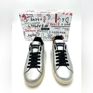 Dolce & Gabbana Men’s Metallic Sneakers Portofino